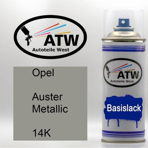 Opel, Auster Metallic, 14K: 400ml Sprühdose, von ATW Autoteile West.